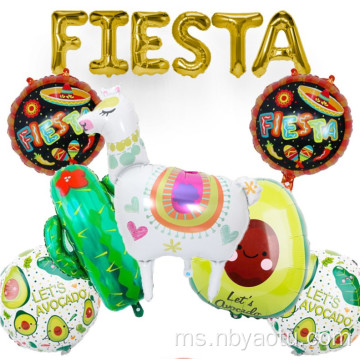 Mexico Carnival Globo Fiesta Party Decor. Alpukat Globos de Fiesta Foil Balloon Set